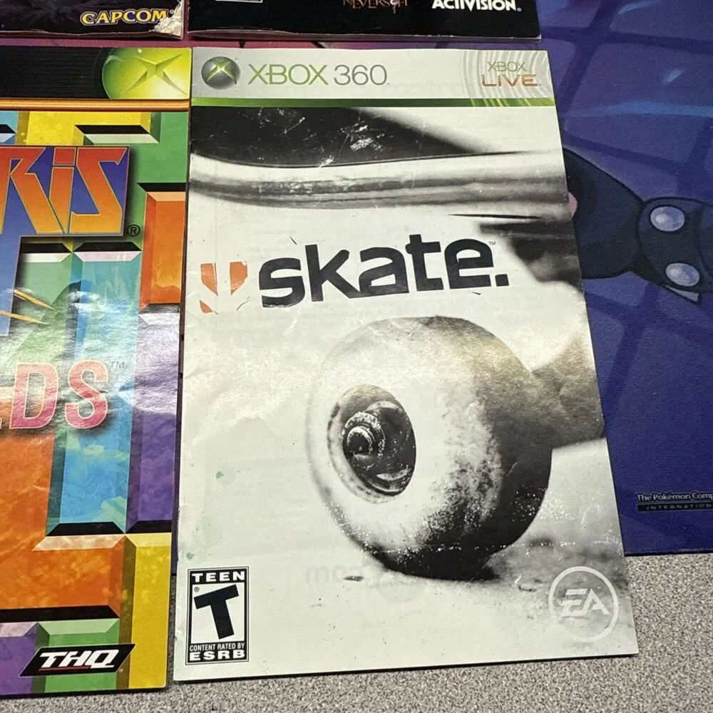 Lot Of 6 Game Manuals NFL Street Tetris Skate Tony Hawk Dead rising